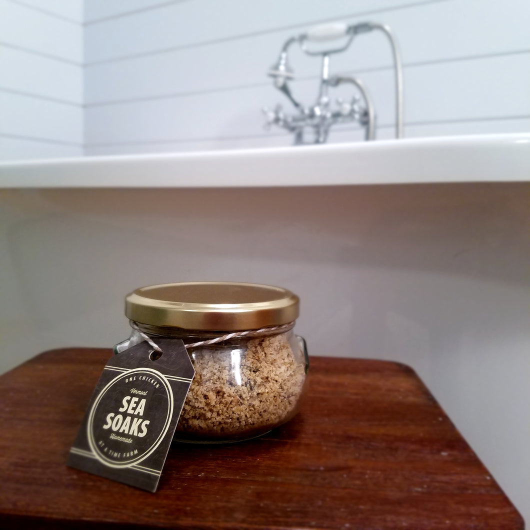 Bath soak made in Vermont from goat milk soap and pure essential oils.
